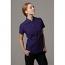 Women's mandarin collar fitted shirt short sleeve