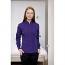 Women's mandarin collar fitted shirt long sleeve